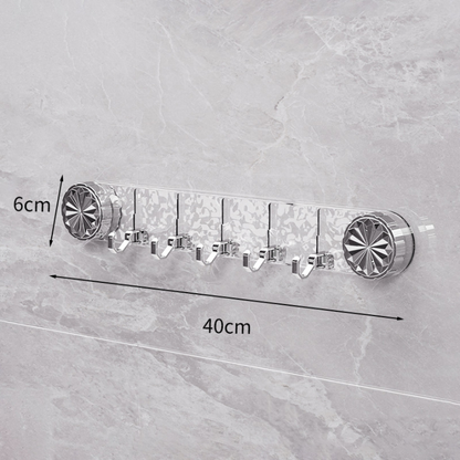 🏆Powerful Vacuum Mount Hook -  ⚙️Multi-Use Suction 5 Hook Rack For Tile & Glass✨