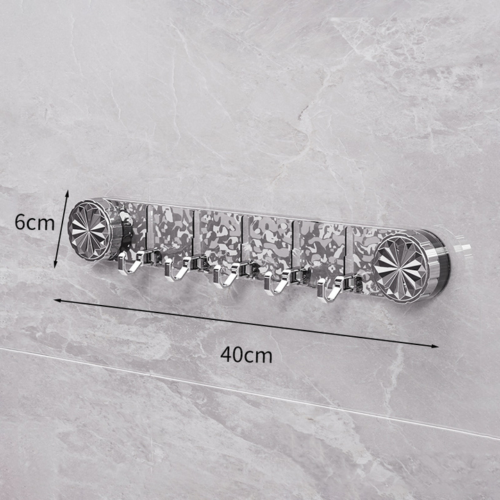 🏆Powerful Vacuum Mount Hook -  ⚙️Multi-Use Suction 5 Hook Rack For Tile & Glass✨