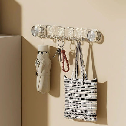 🏆Powerful Vacuum Mount Hook -  ⚙️Multi-Use Suction 5 Hook Rack For Tile & Glass✨