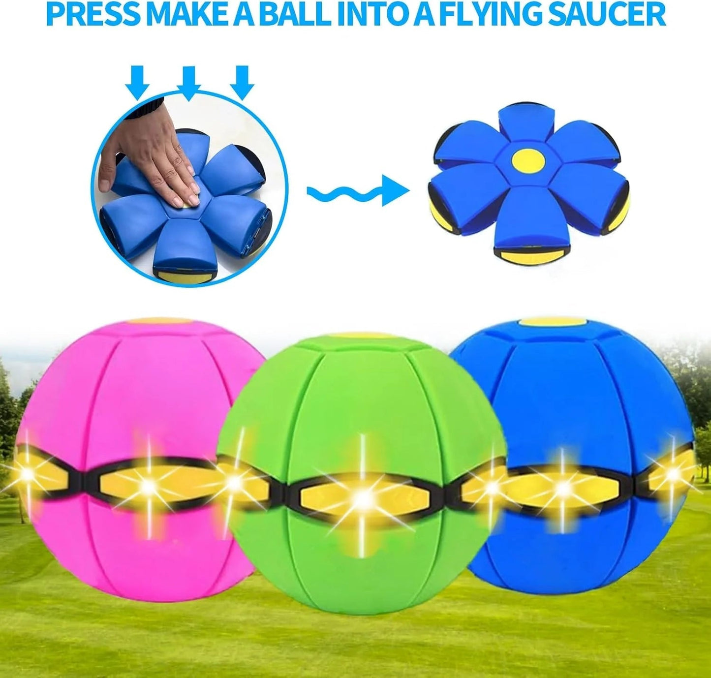 🌈Kids’ Magic Metaball —🐕 bouncy ball & flying saucer for family and pets🌈