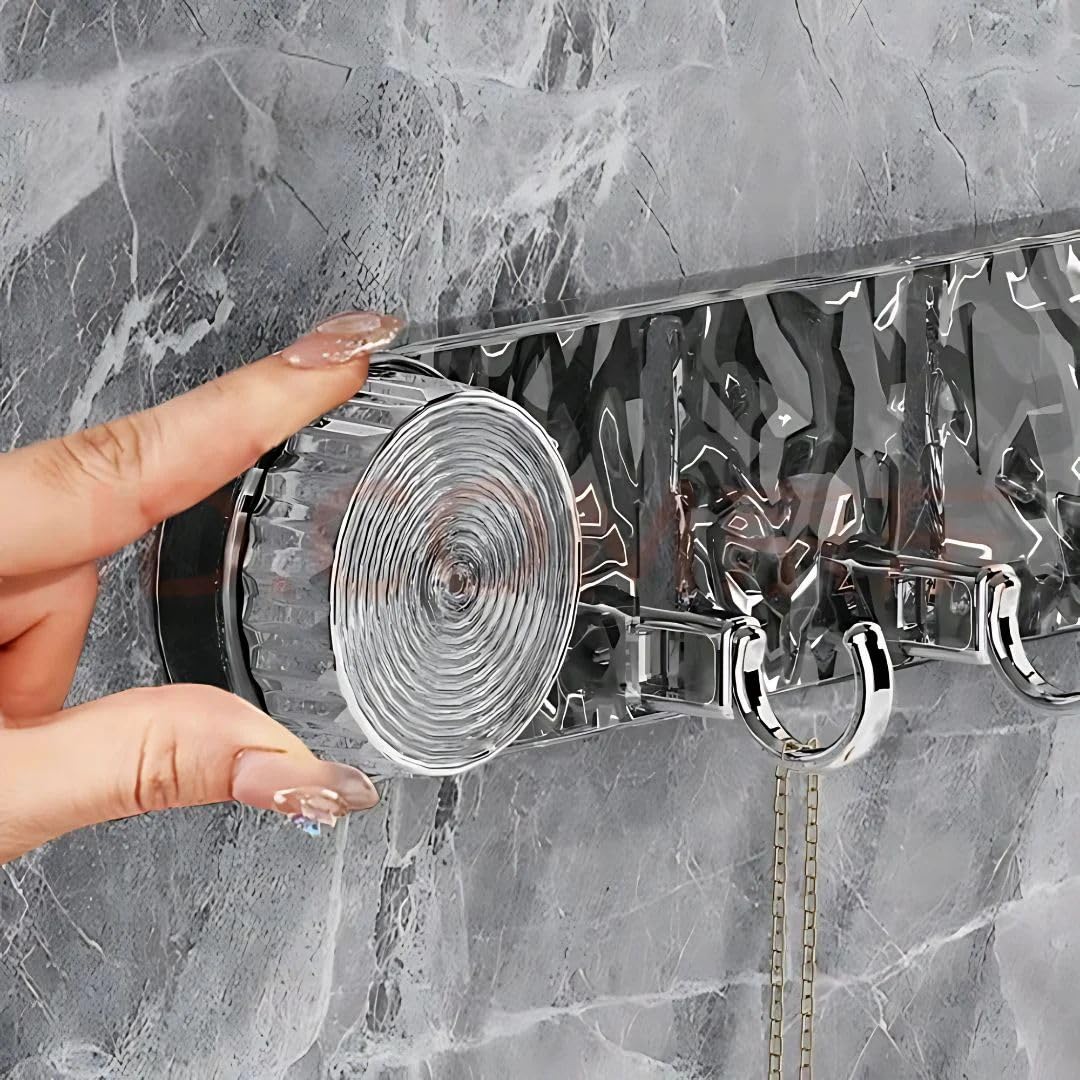 🏆Powerful Vacuum Mount Hook -  ⚙️Multi-Use Suction 5 Hook Rack For Tile & Glass✨