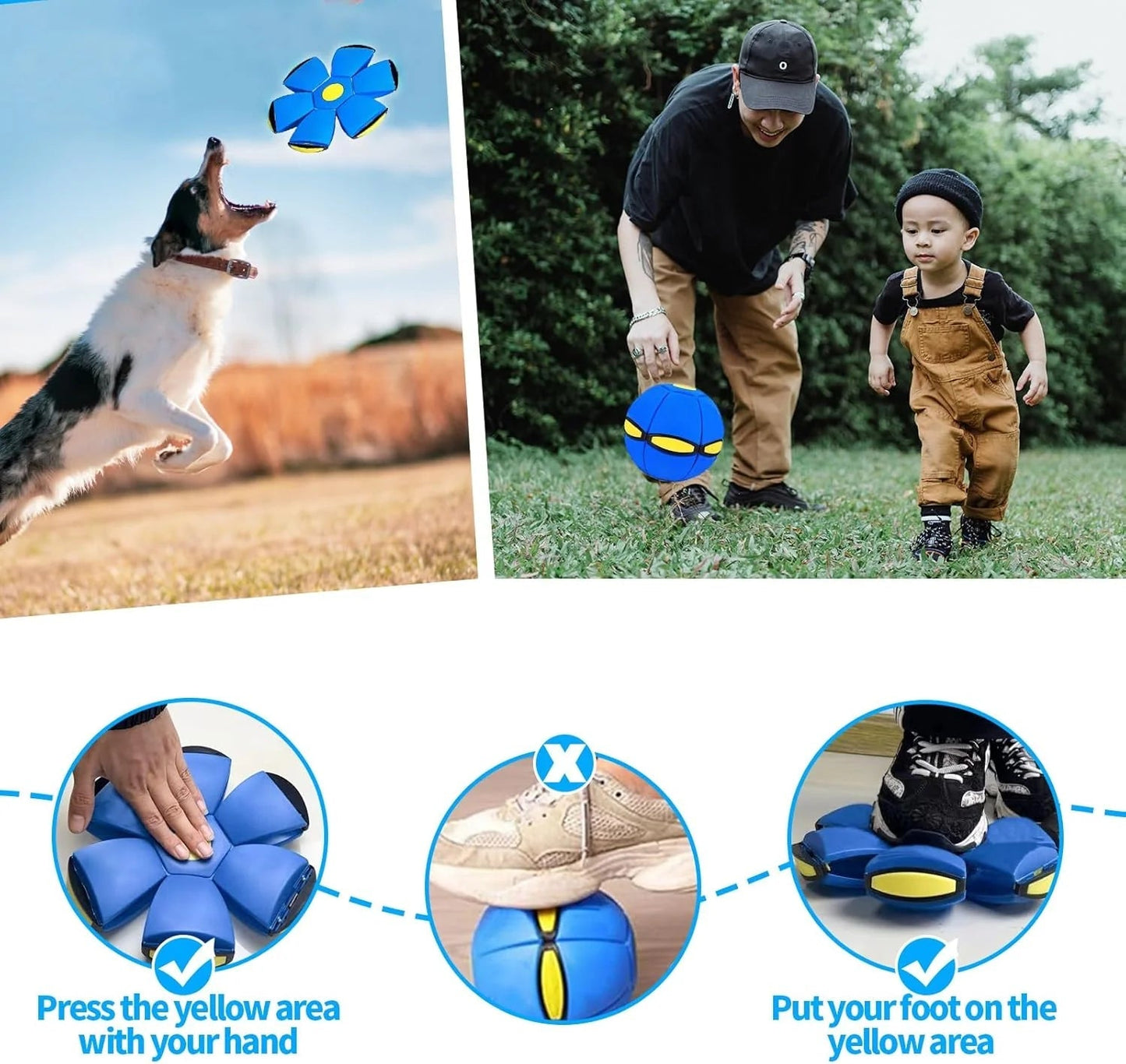 🌈Kids’ Magic Metaball —🐕 bouncy ball & flying saucer for family and pets🌈