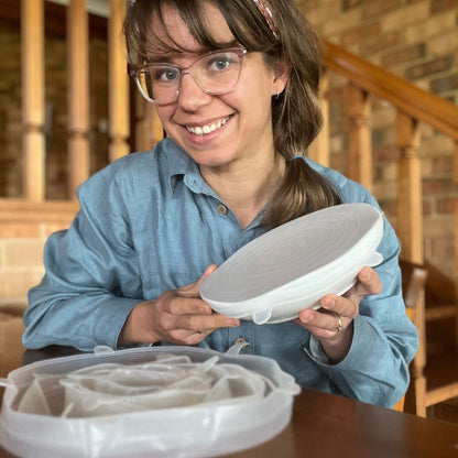 ✨Reusable Stretch Silicone Lids🔁—🧼 6-Piece Set Food Grade, Universal Fit for Bowls & Containers🌀