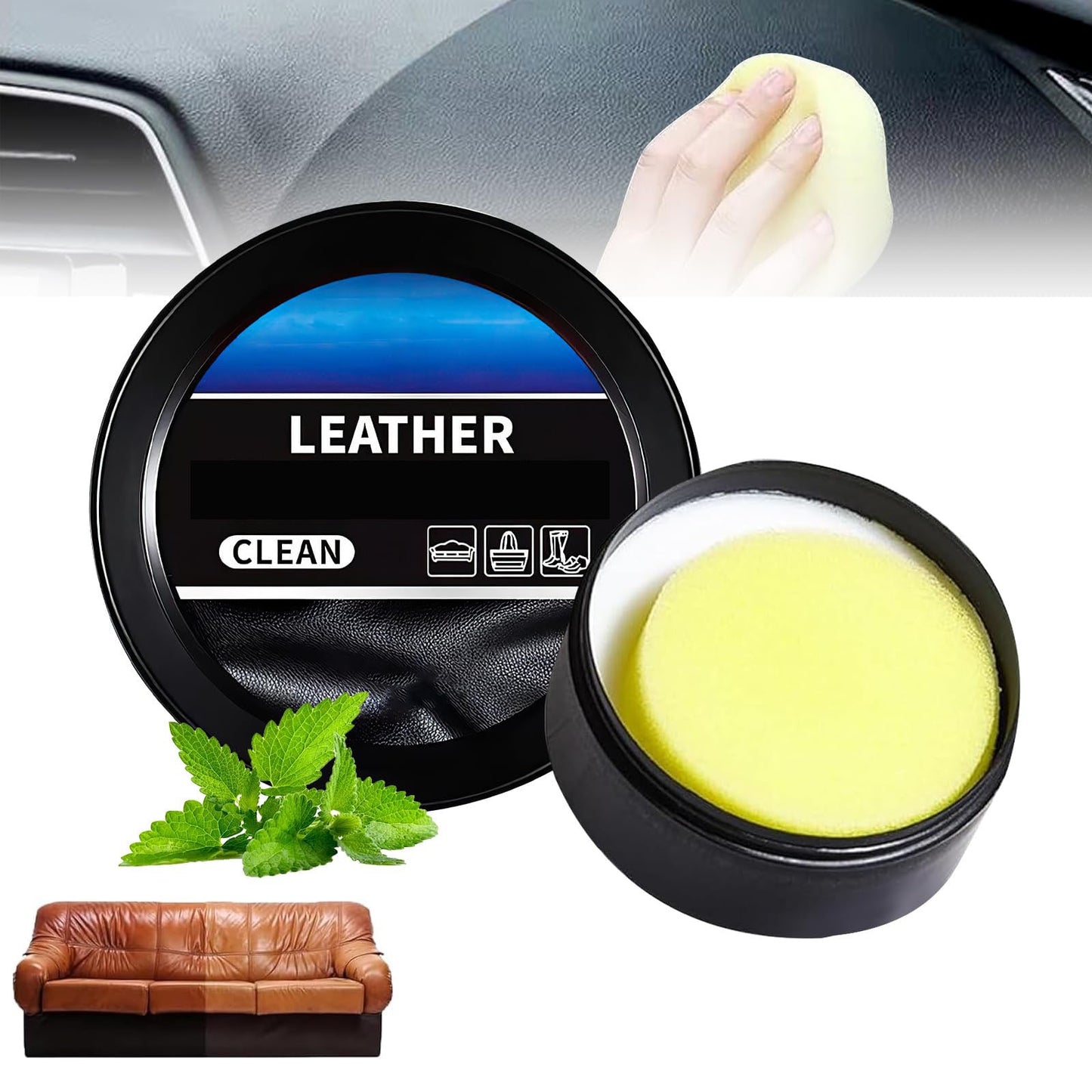 🏆PURZENA™ Multi-Surface Leather Balm – Clean, Condition & Protect in One Step✨